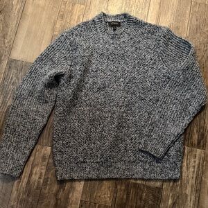 Banana Republic Men's Marled Navy Crewneck Sweater